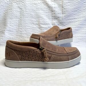 Billy Footwear Perf Low Women's Casual Sneakers Zip-Away Shoes Nude Size US 8.5M